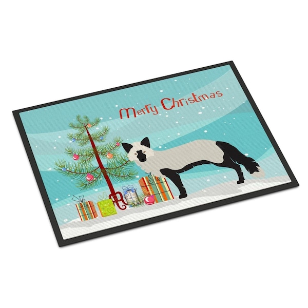 Carolines Treasures Silver Fox Christmas Indoor or Outdoor Mat, 24 x 36 in. BB9238JMAT - main
